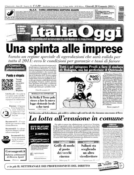 Italia oggi : quotidiano di economia finanza e politica